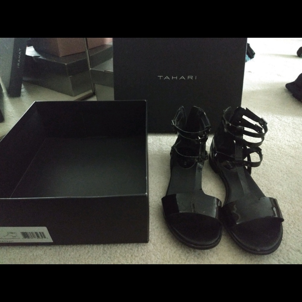 Tahari black sandals